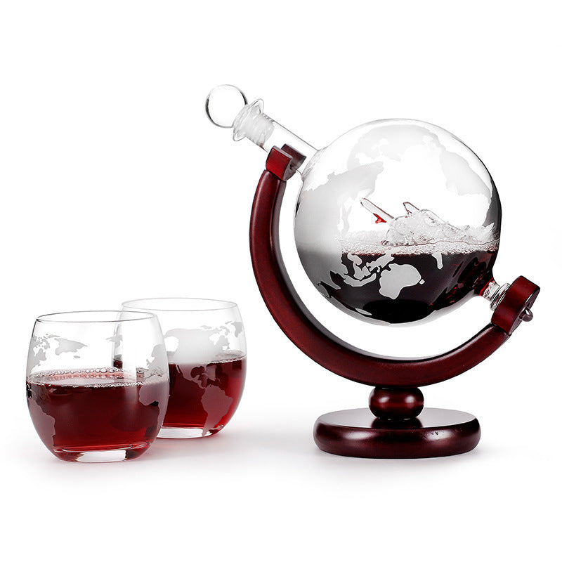 GLOBE Wine Glass & Bottle