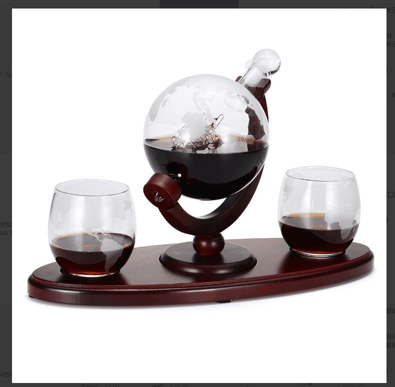 GLOBE Wine Glass & Bottle