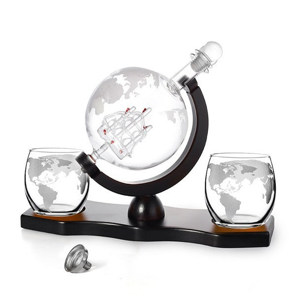 GLOBE Wine Glass & Bottle