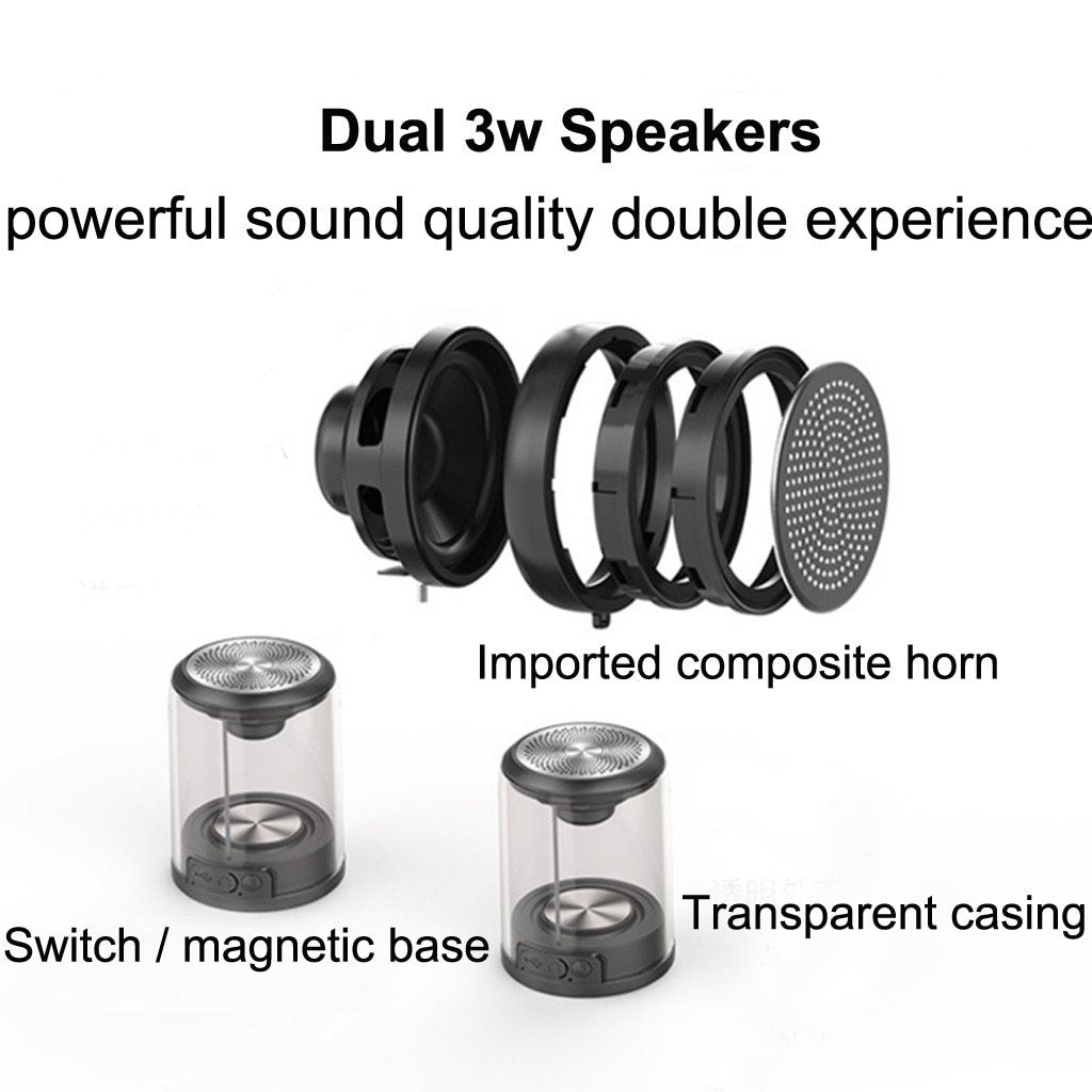 Bluetooth speaker | magnetic transparent speaker