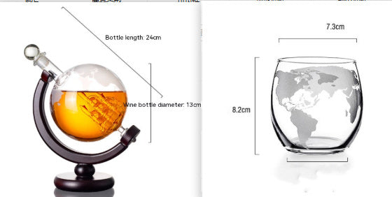 GLOBE Wine Glass & Bottle