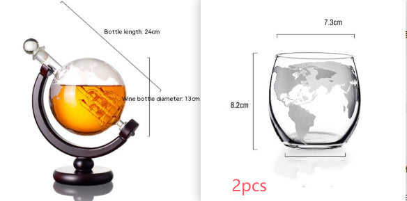 GLOBE Wine Glass & Bottle